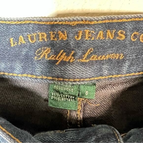 Ralph Lauren dark wash boot cut leg jeans size 8 B90 - Picture 2 of 3